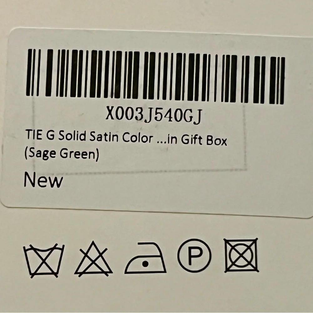 TIE G U Style Sage Green Satin Tie & Pocket Square Set – New in Gift Box